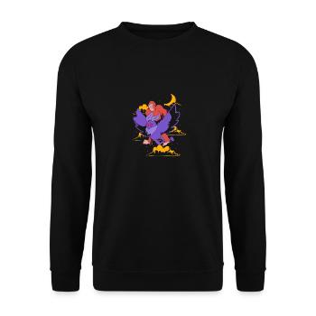 Papillon de nuit - Sweat-shirt Unisexe - noir - Devant - Alina (178cm) & Michal (187cm)