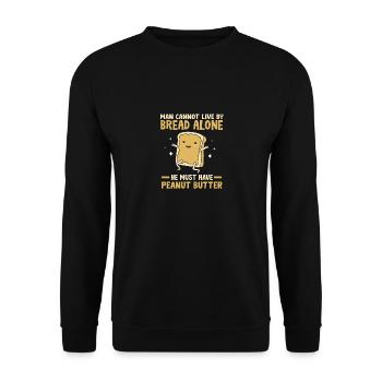 Pâte d’arachide - Sweat-shirt Unisexe - noir - Devant - Alina (178cm) & Michal (187cm)