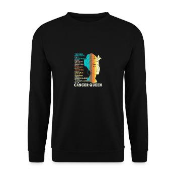Sternzeichen Krebs - Unisex Pullover - Schwarz - Vorne - Alina (178cm) & Michal (187cm)