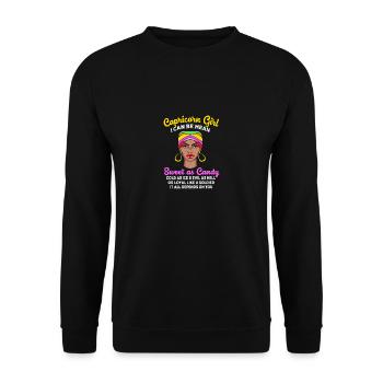 Zodiac sign Capricorn - Unisex Sweatshirt - black - Front - Alina (178cm) & Michal (187cm)