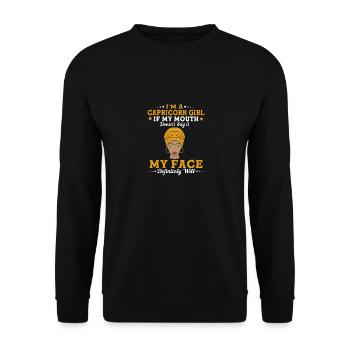 Zodiac sign Capricorn - Unisex Sweatshirt - black - Front - Alina (178cm) & Michal (187cm)
