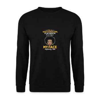 Signe du zodiaque Sagittaire - Sweat-shirt Unisexe - noir - Devant - Alina (178cm) & Michal (187cm)