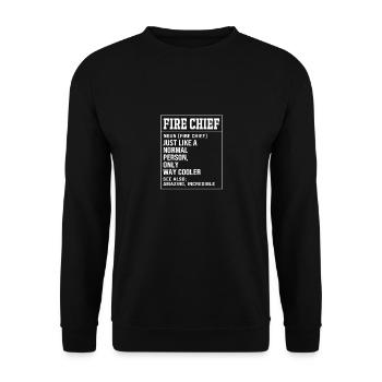 Firefighter Child - Unisex Sweatshirt - black - Front - Alina (178cm) & Michal (187cm)
