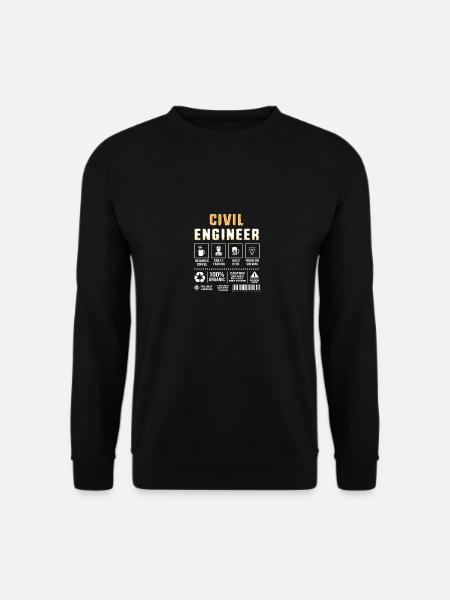 Civilingenjör, Byggarbetsplats, Byggarbetare - Unisextröja - svart