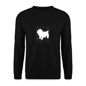 Shih Tzu - Unisex Pullover - Schwarz - Vorne - Alina (178cm) & Michal (187cm)