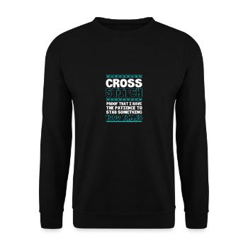 Cross Stitch - Unisex Sweatshirt - black - Front - Alina (178cm) & Michal (187cm)
