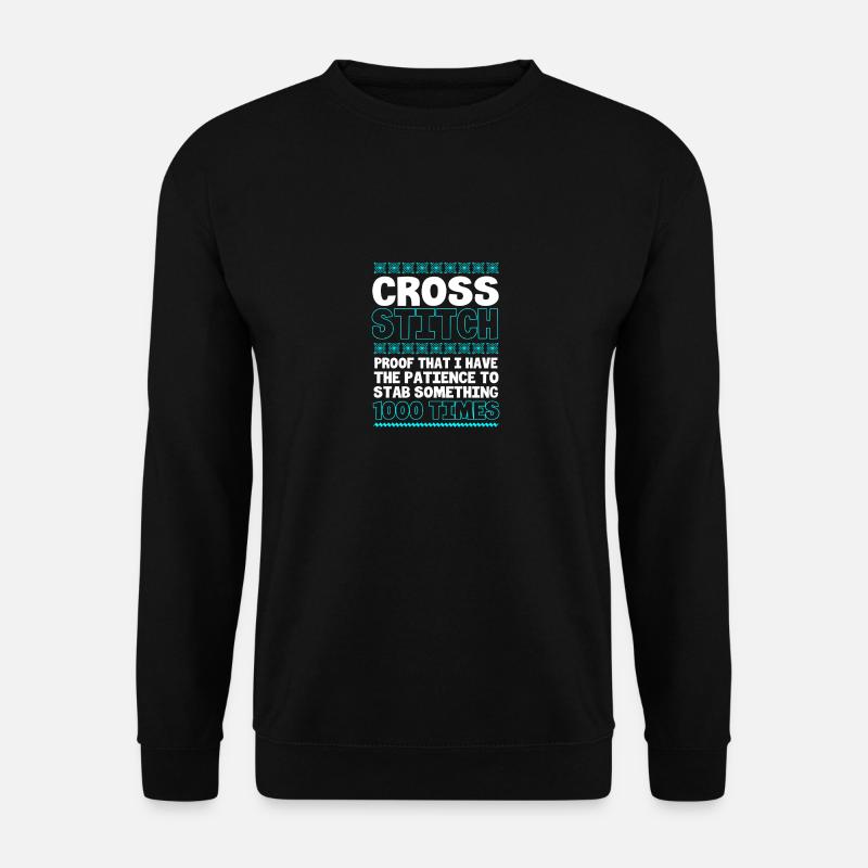 Cross Stitch - Unisex Sweatshirt - black