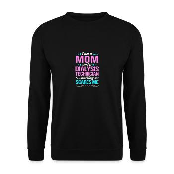 Dialysis Technician - Unisex Sweatshirt - black - Front - Alina (178cm) & Michal (187cm)