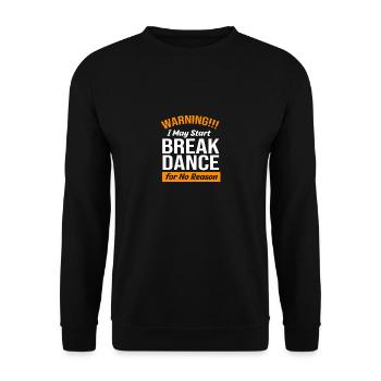 Breakdancing - Unisex Sweatshirt - black - Front - Alina (178cm) & Michal (187cm)