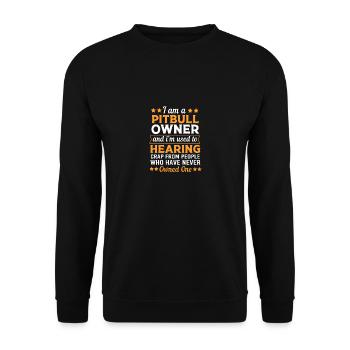 Pitbull - Unisex Pullover - Schwarz - Vorne - Alina (178cm) & Michal (187cm)