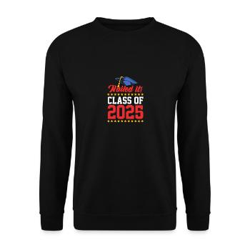 Class of 2025 Abitur Abiturient Abitur 2025 - Unisex Sweatshirt - black - Front - Alina (178cm) & Michal (187cm)