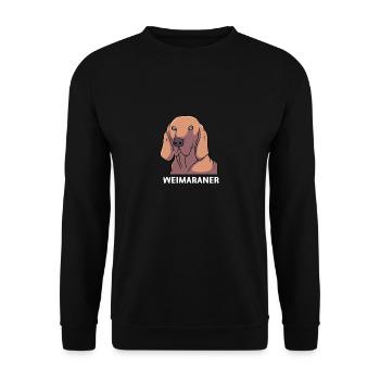 Weimaraner - Unisex Pullover - Schwarz - Vorne - Alina (178cm) & Michal (187cm)