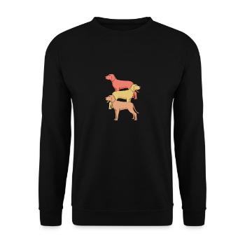 Redbone Coonhound - Unisex Sweatshirt - black - Front - Alina (178cm) & Michal (187cm)