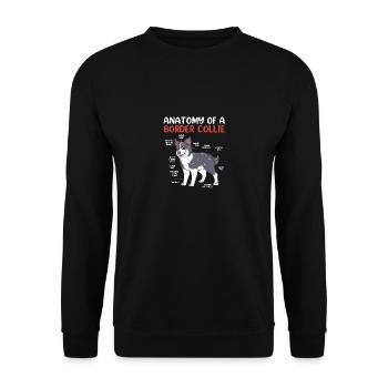 Border Collie - Unisex Sweatshirt - black - Front - Alina (178cm) & Michal (187cm)