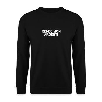 ARGENT - Sweat-shirt Unisexe - noir - Devant - Alina (178cm) & Michal (187cm)