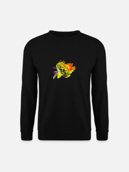 A colorful sunflower in bloom, A733107 - Unisex Sweatshirt - black