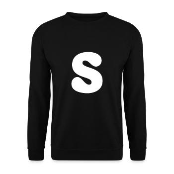 S - Unisex Pullover - Schwarz - Vorne - Alina (178cm) & Michal (187cm)