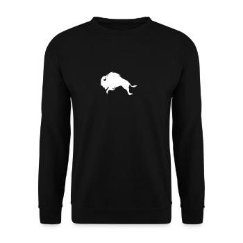 BISON BULL Bufallo - Sweat-shirt Unisexe - noir - Devant - Alina (178cm) & Michal (187cm)