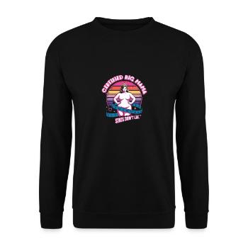 Certified Big Mama - Unisex Pullover - Schwarz - Vorne - Alina (178cm) & Michal (187cm)