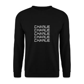 Gift for Charlie - Unisex Sweatshirt - black - Front - Alina (178cm) & Michal (187cm)