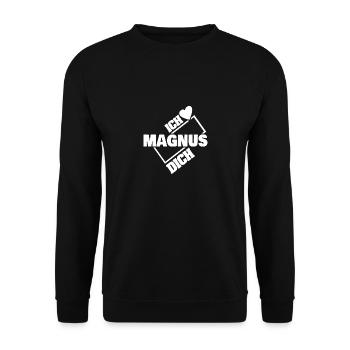 Amoureux pour Magnus Couple Love - Sweat-shirt Unisexe - noir - Devant - Alina (178cm) & Michal (187cm)
