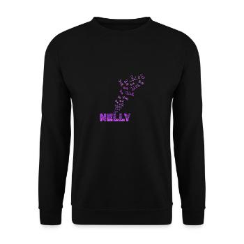 Fun Nelly - Unisex Sweatshirt - black - Front - Alina (178cm) & Michal (187cm)