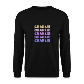 Gift for Charlie - Unisex Sweatshirt - black - Front - Alina (178cm) & Michal (187cm)