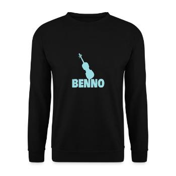 Benno als Bratsche - Unisex Pullover - Schwarz - Vorne - Alina (178cm) & Michal (187cm)