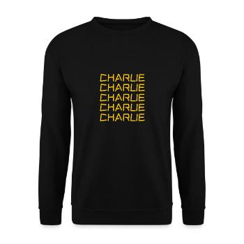 Charlie comme prénom - Sweat-shirt Unisexe - noir - Devant - Alina (178cm) & Michal (187cm)