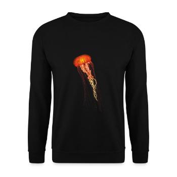 Jellyfish Marine Animals Sea Ocean Sea Creatures Art - Unisex Sweatshirt - black - Front - Alina (178cm) & Michal (187cm)