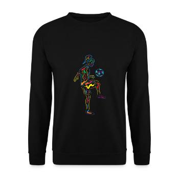Female Footballer Gift Women's Soccer Soccer Women - Unisex Sweatshirt - black - Front - Alina (178cm) & Michal (187cm)