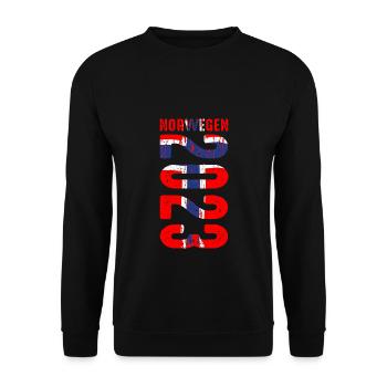 Urlaub Norwegen 2023 Fischer Angelteam Karpfen Ang - Unisex Pullover - Schwarz - Vorne - Alina (178cm) & Michal (187cm)
