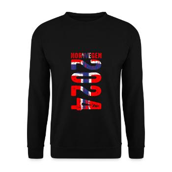 Urlaub Norwegen 2024 Fischer Angelteam Karpfen Ang - Unisex Pullover - Schwarz - Vorne - Alina (178cm) & Michal (187cm)