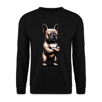 Pas de Bouledogue Français Frenchie Propriétaire de Frenchie - Sweat-shirt Unisexe - noir - Devant - Alina (178cm) & Michal (187cm)