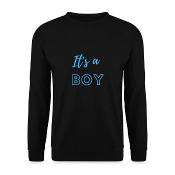 Baby Announcement Pregnancy - Boy - Surprise - Unisex Sweatshirt - black - Front - Alina (178cm) & Michal (187cm)