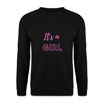 Baby Announcement Pregnancy - Girl - Surprise - Unisex Sweatshirt - black - Front - Alina (178cm) & Michal (187cm)