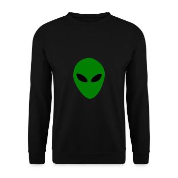 Aliens Alien Head - Unisex Sweatshirt - black - Front - Alina (178cm) & Michal (187cm)