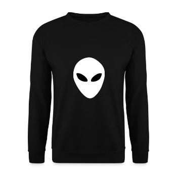 Aliens Alien Head - Unisex Sweatshirt - black - Front - Alina (178cm) & Michal (187cm)