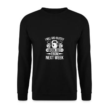Gym Junkies AbS-Olutely Workout Form la semaine prochaine - Sweat-shirt Unisexe - noir - Devant - Alina (178cm) & Michal (187cm)