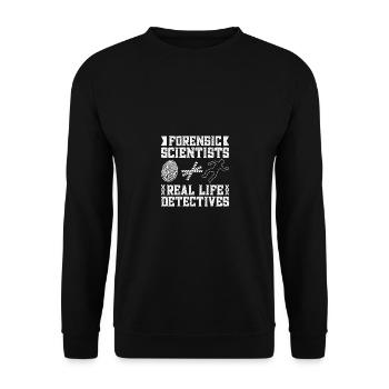 Analyste médico-légal Détectives de la vie réelle Escouade Crime - Sweat-shirt Unisexe - noir - Devant - Alina (178cm) & Michal (187cm)
