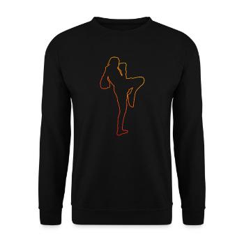 Muay Thai Thai Boxing Men's Thaiboxing Women's - Unisex Sweatshirt - black - Front - Alina (178cm) & Michal (187cm)