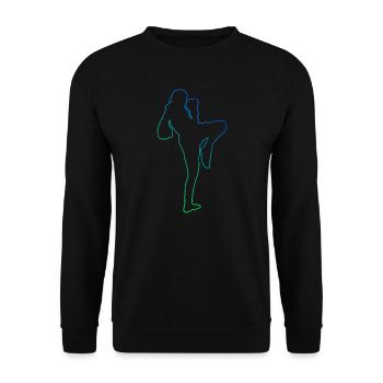 Thai Boxing Women Thai Boxing Thaiboxing Thai Boxer - Unisex Sweatshirt - black - Front - Alina (178cm) & Michal (187cm)