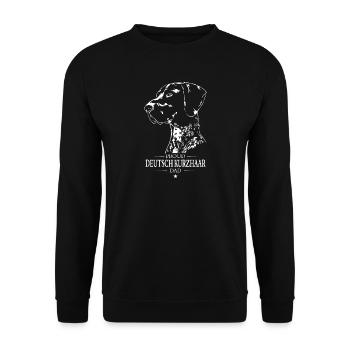 German Shorthair Dad Dogs Dog Wilsigns - Unisex Sweatshirt - black - Front - Alina (178cm) & Michal (187cm)