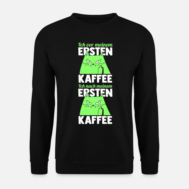 Chat avant mon premier café - Sweat-shirt Unisexe - noir