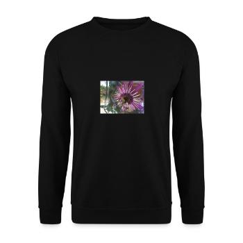 Passionsblume - Unisex Pullover - Schwarz - Vorne - Alina (178cm) & Michal (187cm)