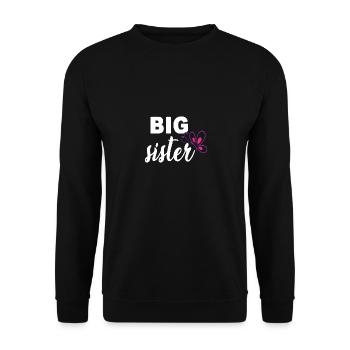 big sister - Unisex Sweatshirt - black - Front - Alina (178cm) & Michal (187cm)