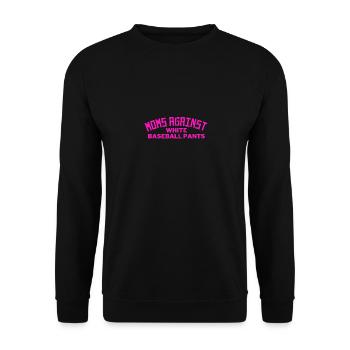 Moms Against White Baseball Pants - Unisex Pullover - Schwarz - Vorne - Alina (178cm) & Michal (187cm)