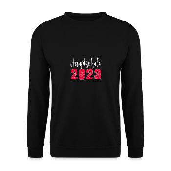 hauptschule 2023 Quali Schulabschluss Abschluss - Unisex Pullover - Schwarz - Vorne - Alina (178cm) & Michal (187cm)