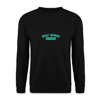 Hip Replacement Prosthetic Half Human Half Bionic - Unisex Pullover - Schwarz - Vorne - Alina (178cm) & Michal (187cm)