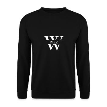 w rizz - Unisex Pullover - Schwarz - Vorne - Alina (178cm) & Michal (187cm)